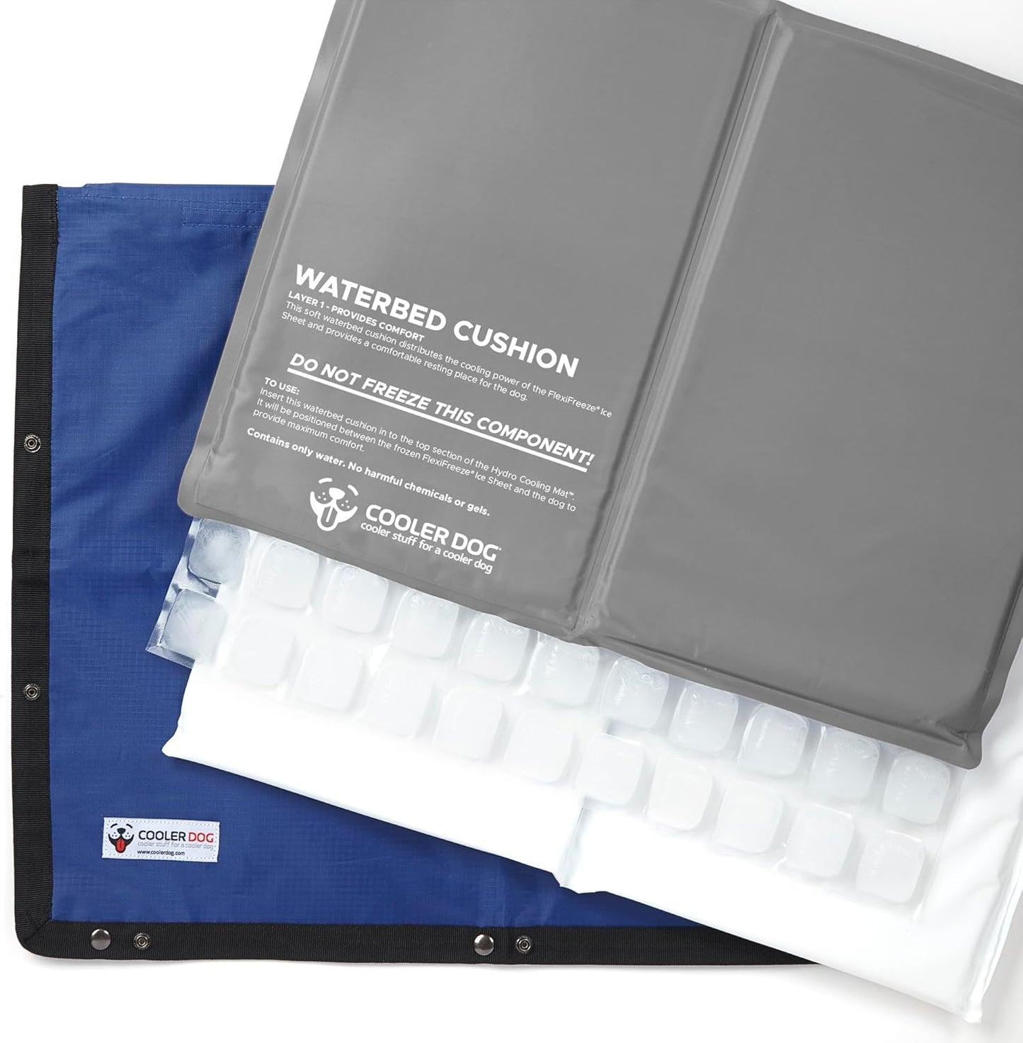 Hydro Cooling Mat 2 Pack for Dogs – Dog Cooling Mat & Cooling Pad for Hot Weather – Triple Layer Cooling with Ice Sheet & Water Cushion (23" X 18" Each)